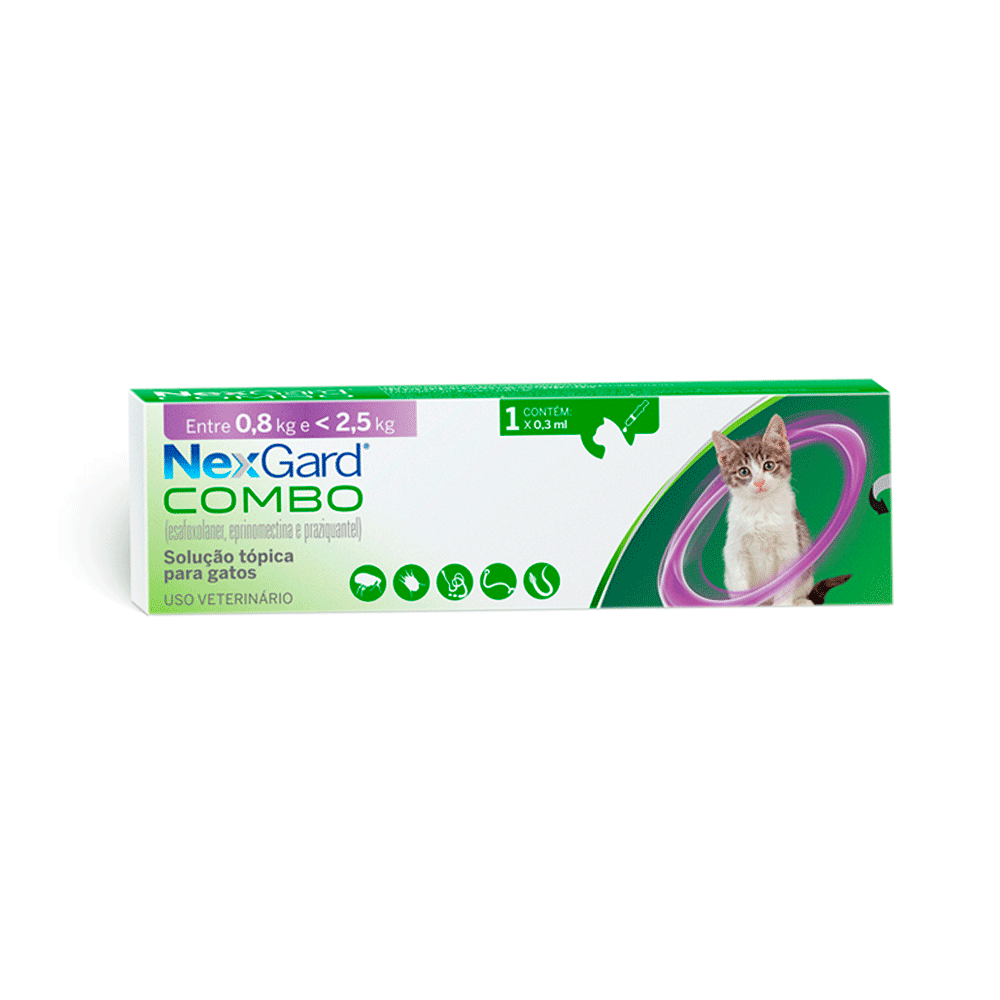 Nexgard Combo Gatos até 2,5 kg Pipeta Nexgard Combo Gatos até 2,5 kg Pipeta