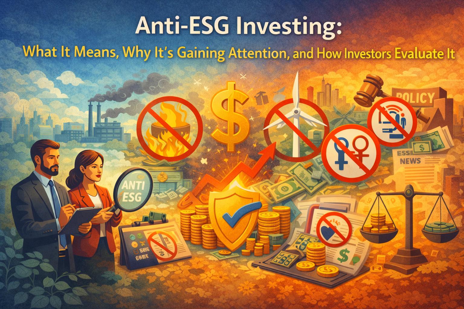 Anti-ESG Investing: What It Means, Why It’s Gaining Attention, and How Investors Evaluate It