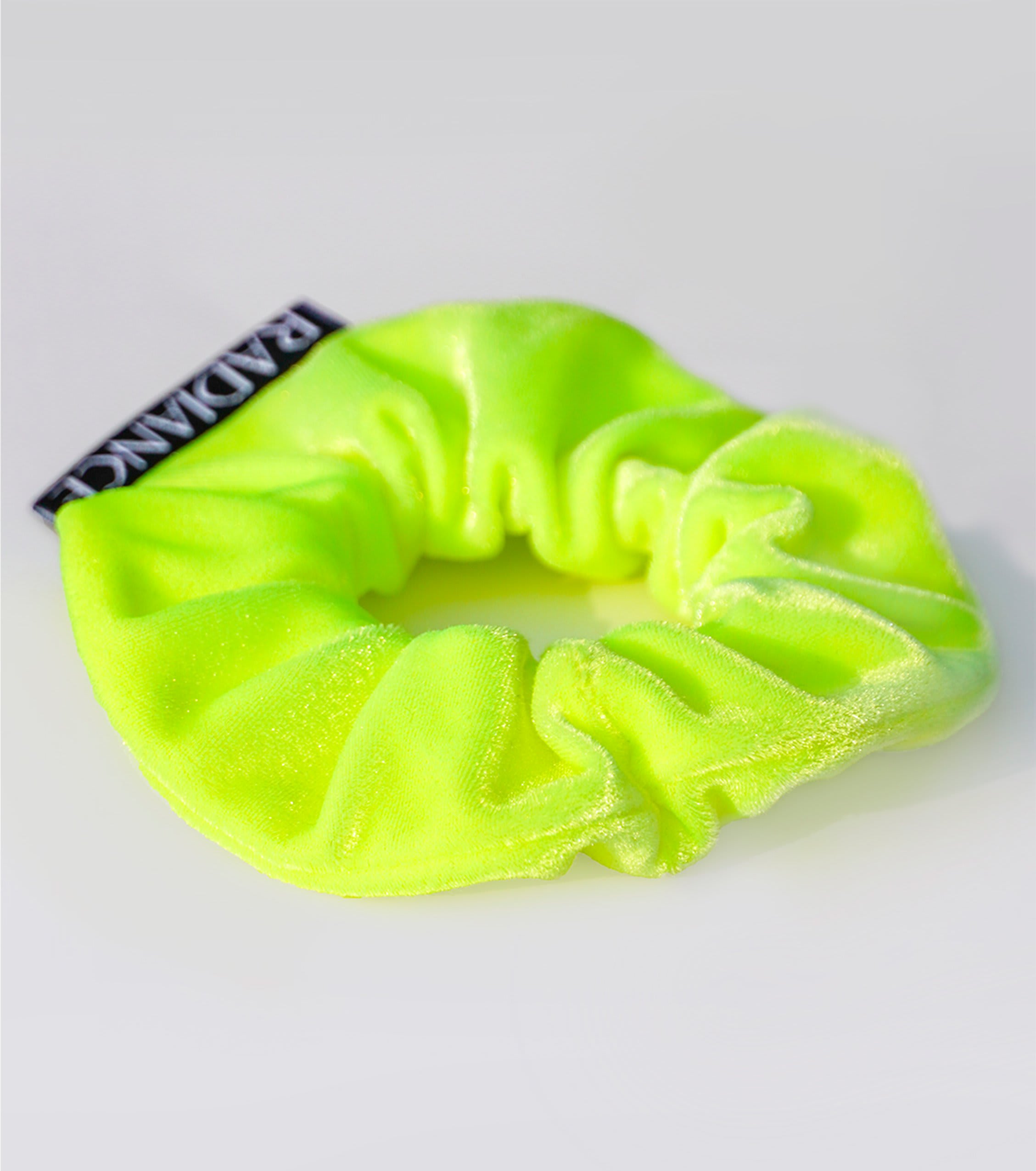 Lime Velvet Scrunchie