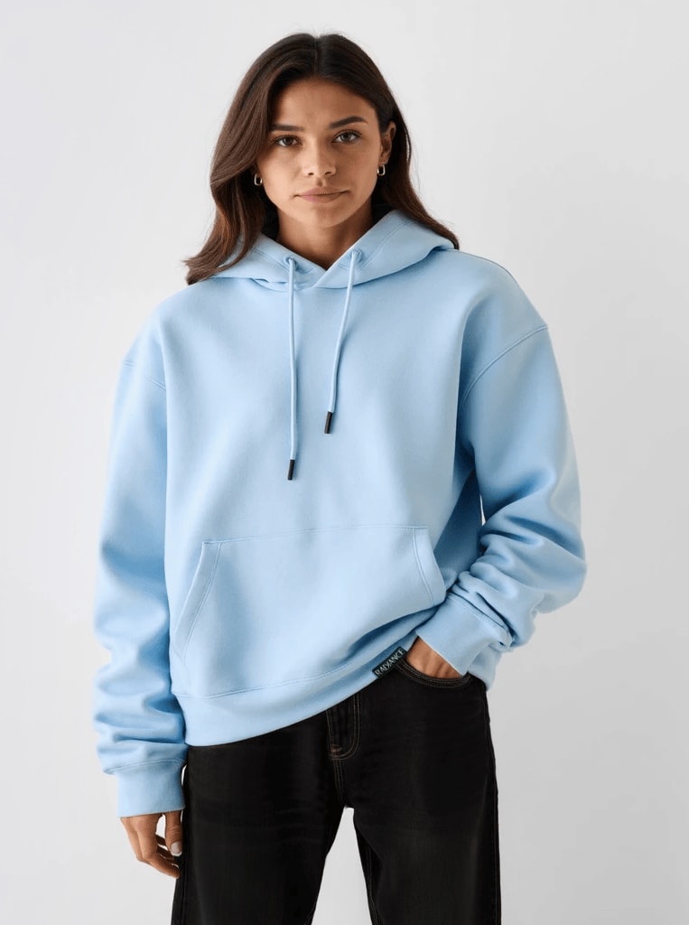 Oversized Iridiscent Blue Hoodie – Let’s Be Iconic - Image 2