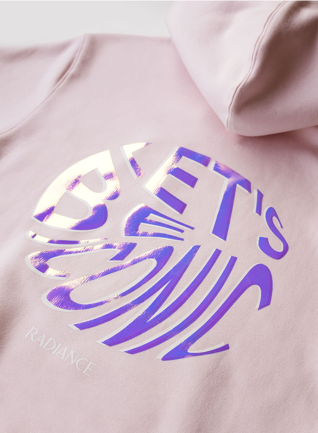Oversized Iridiscent Pink Hoodie - Let's Be Iconic - Image 4