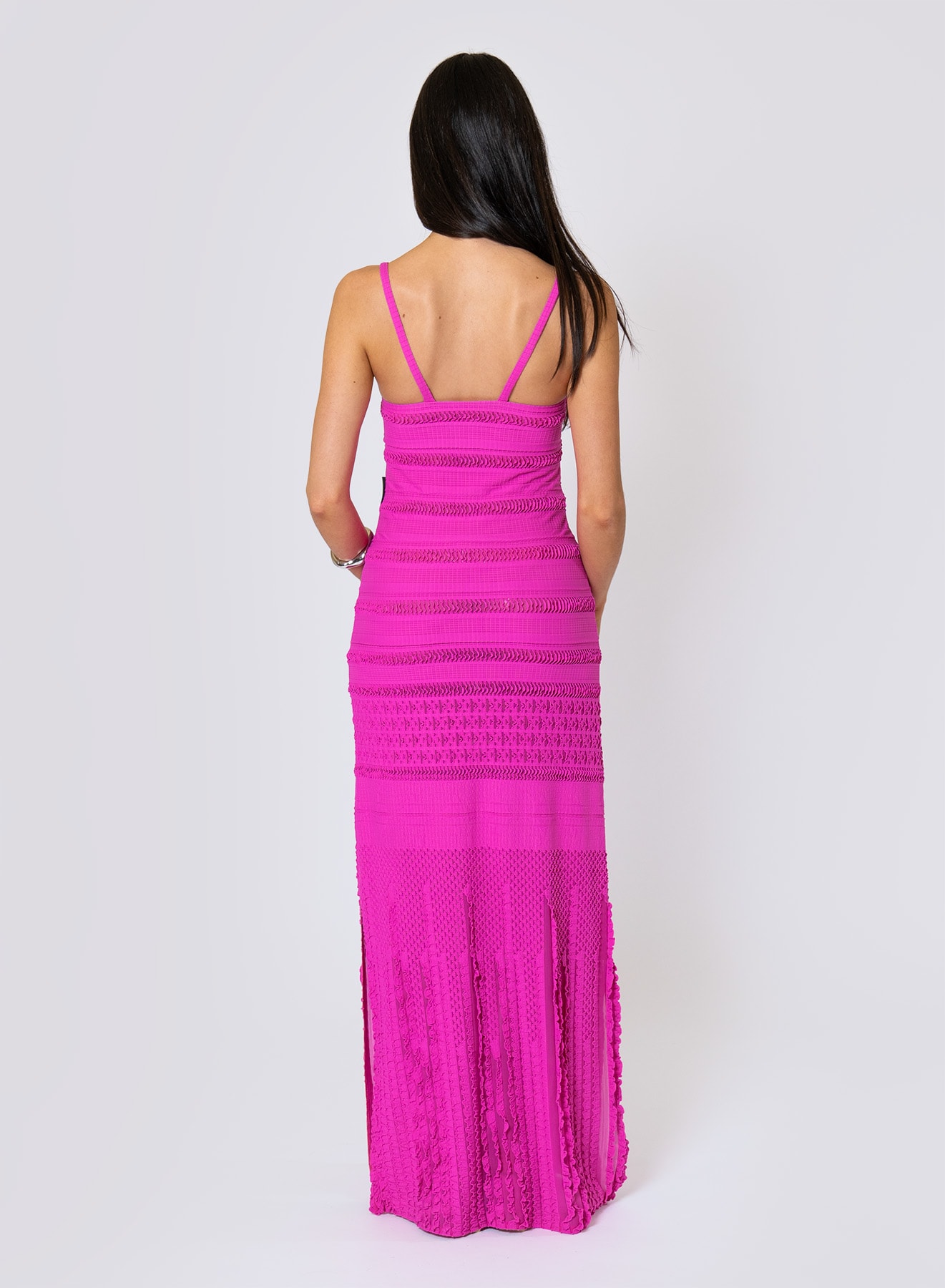 Magenta Blossom Maxi Dress - Image 4