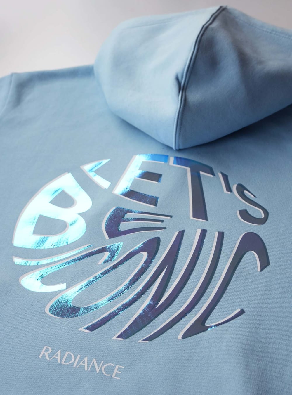 Oversized Iridiscent Blue Hoodie – Let’s Be Iconic