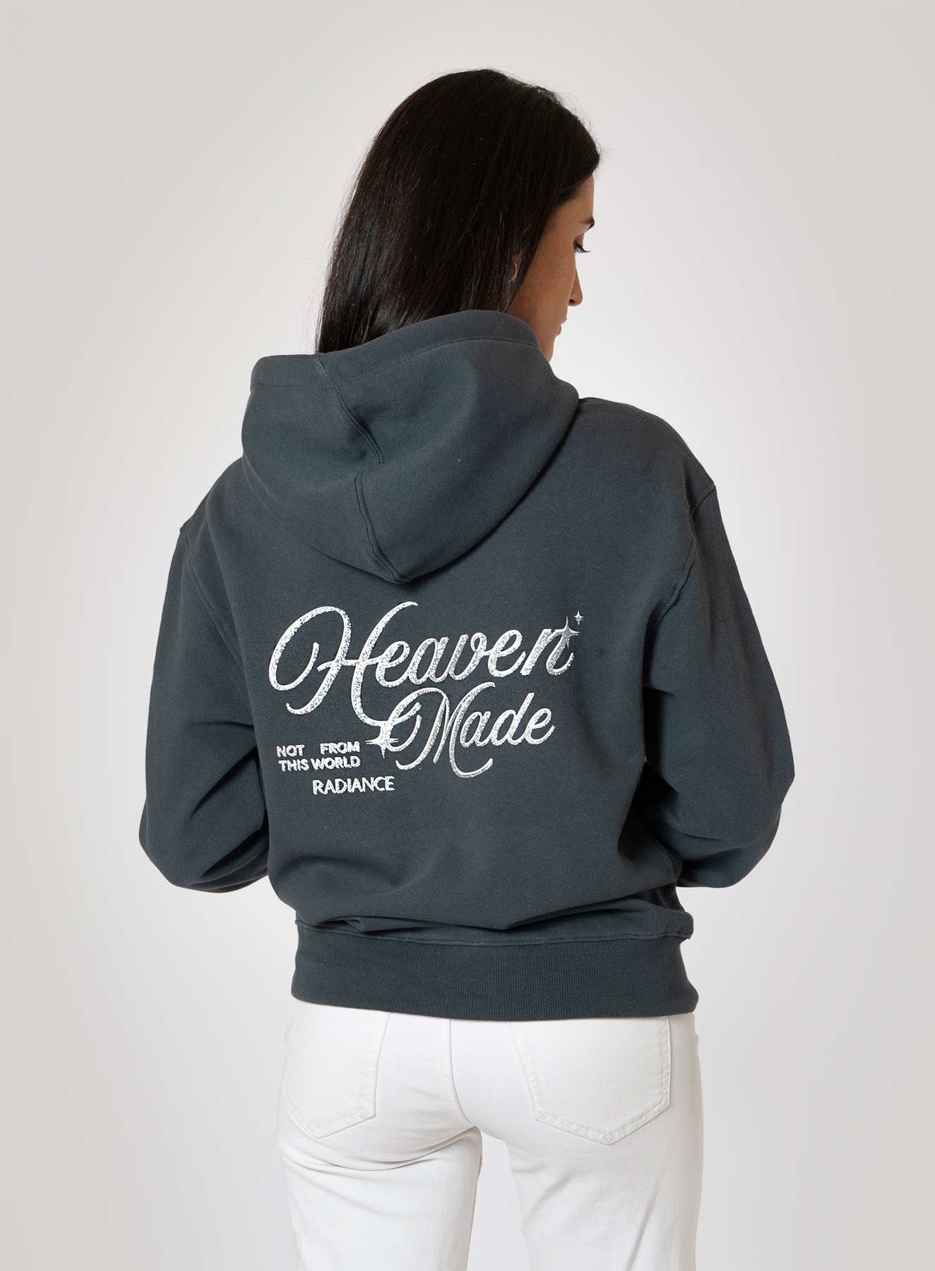 Sudadera Oversize Gris Oscuro – Heaven Made
