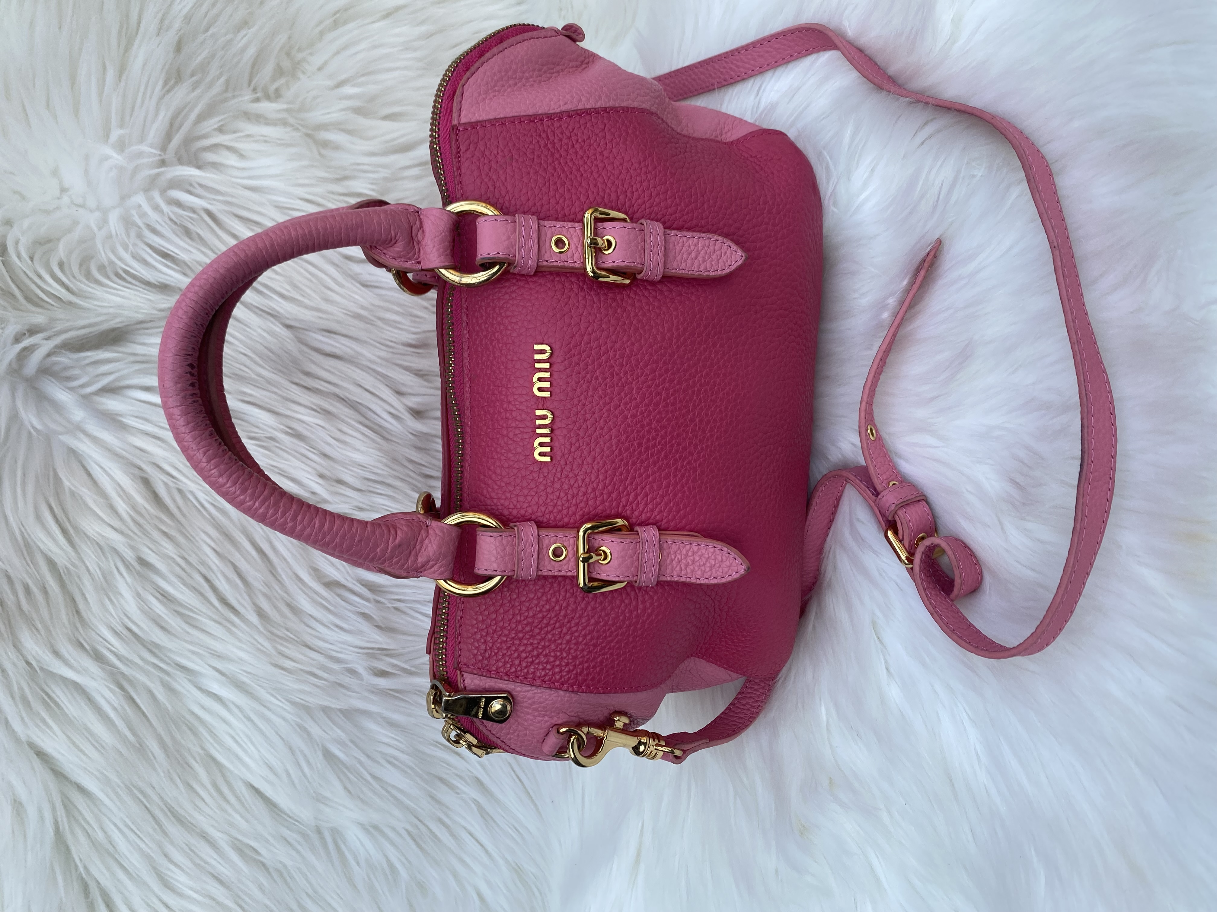 Preloved Miu Miu leather satchel bag