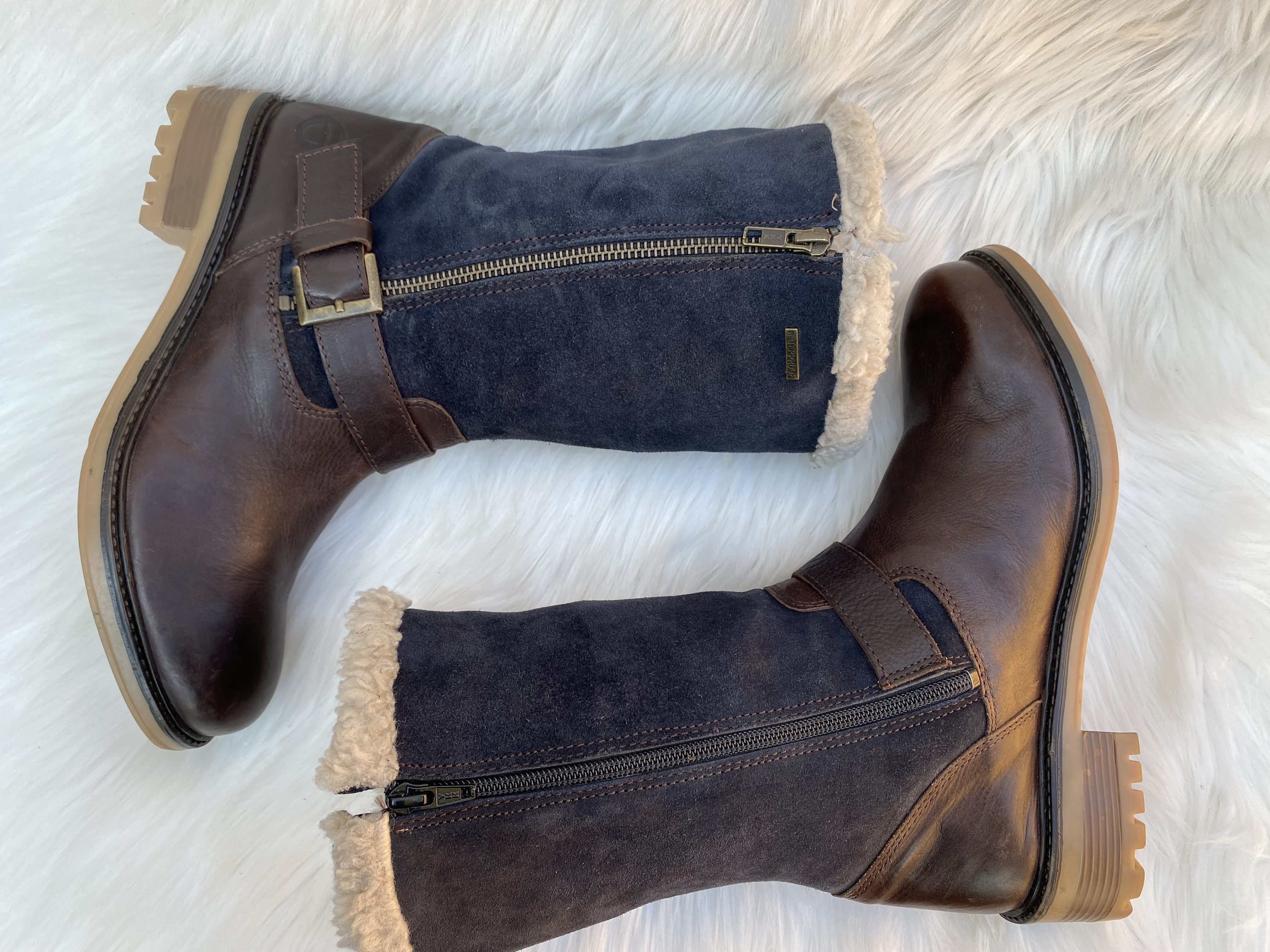 Leathe Mid-calf Boots