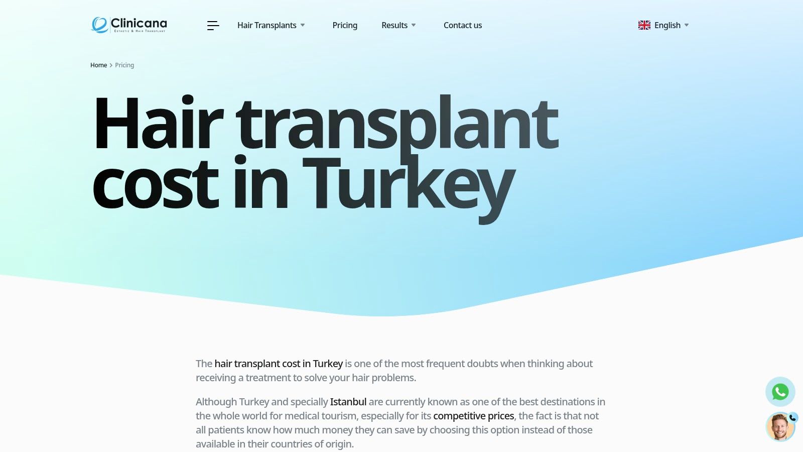 Die Haartransplantationsdienste von Clinicana in Istanbul