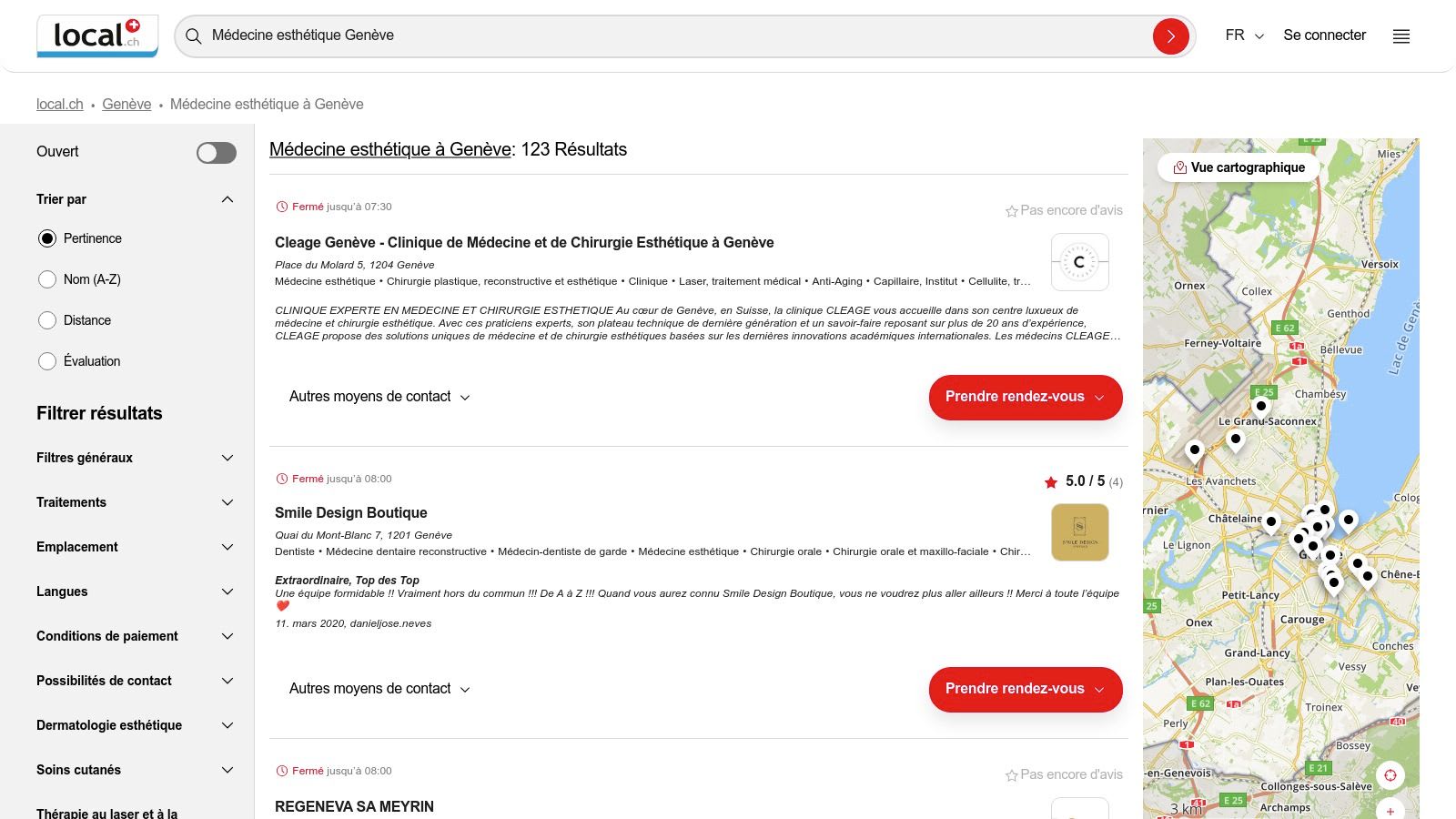 local.ch – Médecine esthétique Genève