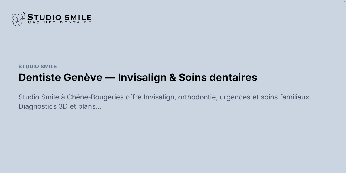 STUDIO SMILE - Cabinet Dentaire à Genève interior