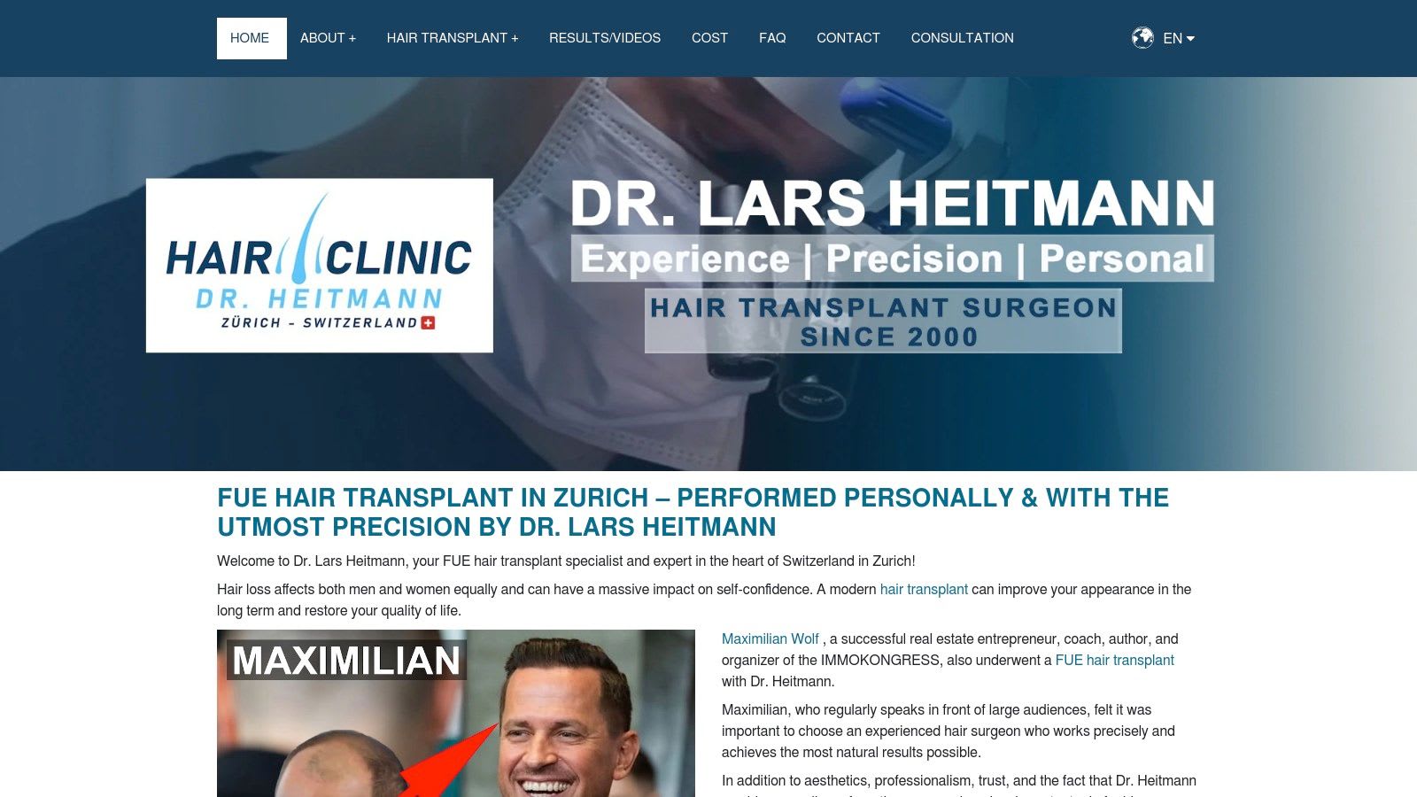 Hair Clinic Dr. Lars Heitmann (Zurigo)