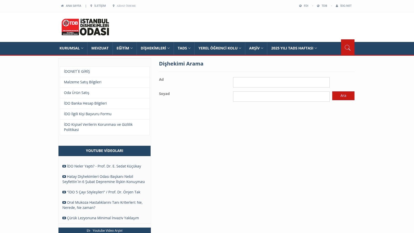 Istanbul Chamber of Dentists (İDO) – Dentist Search