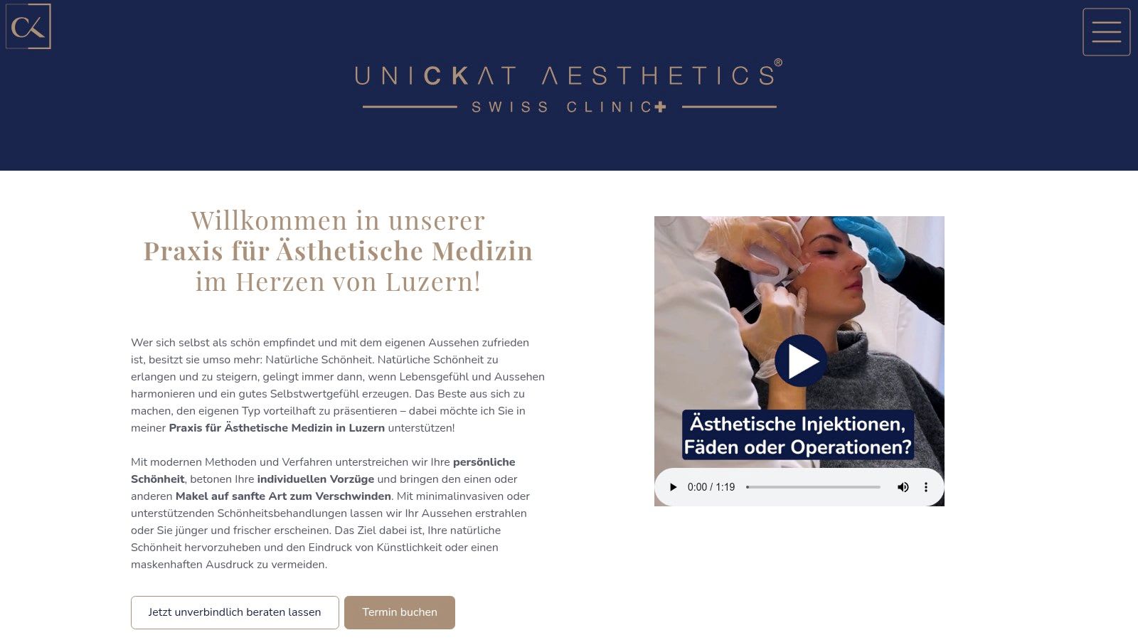 UniCKat Aesthetics provides before-and-after images and transparent pricing for its FUE hair transplant services in Luzern.