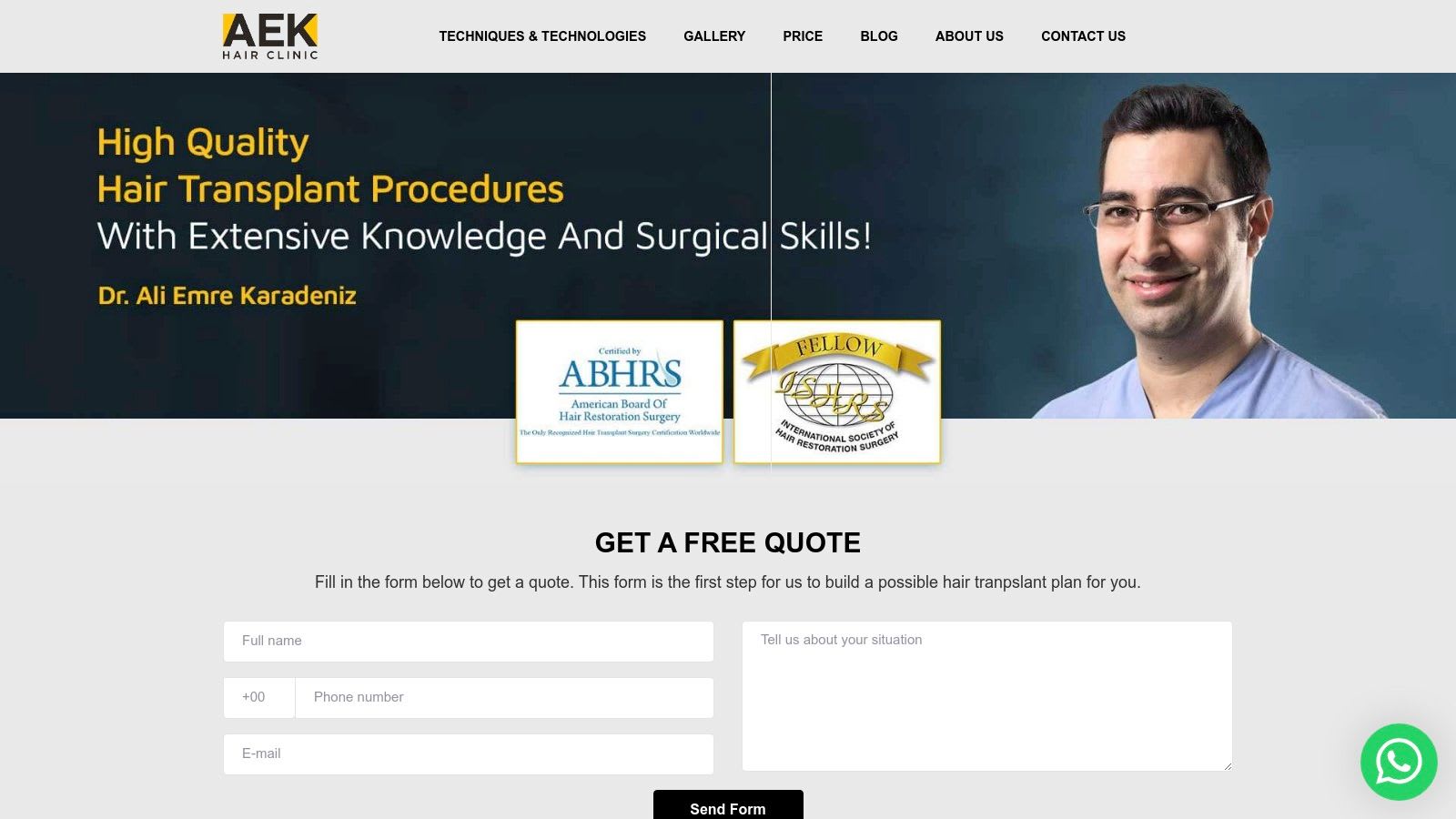 AEK Hair Clinic (Dr. Ali Emre Karadeniz / Dr. K)