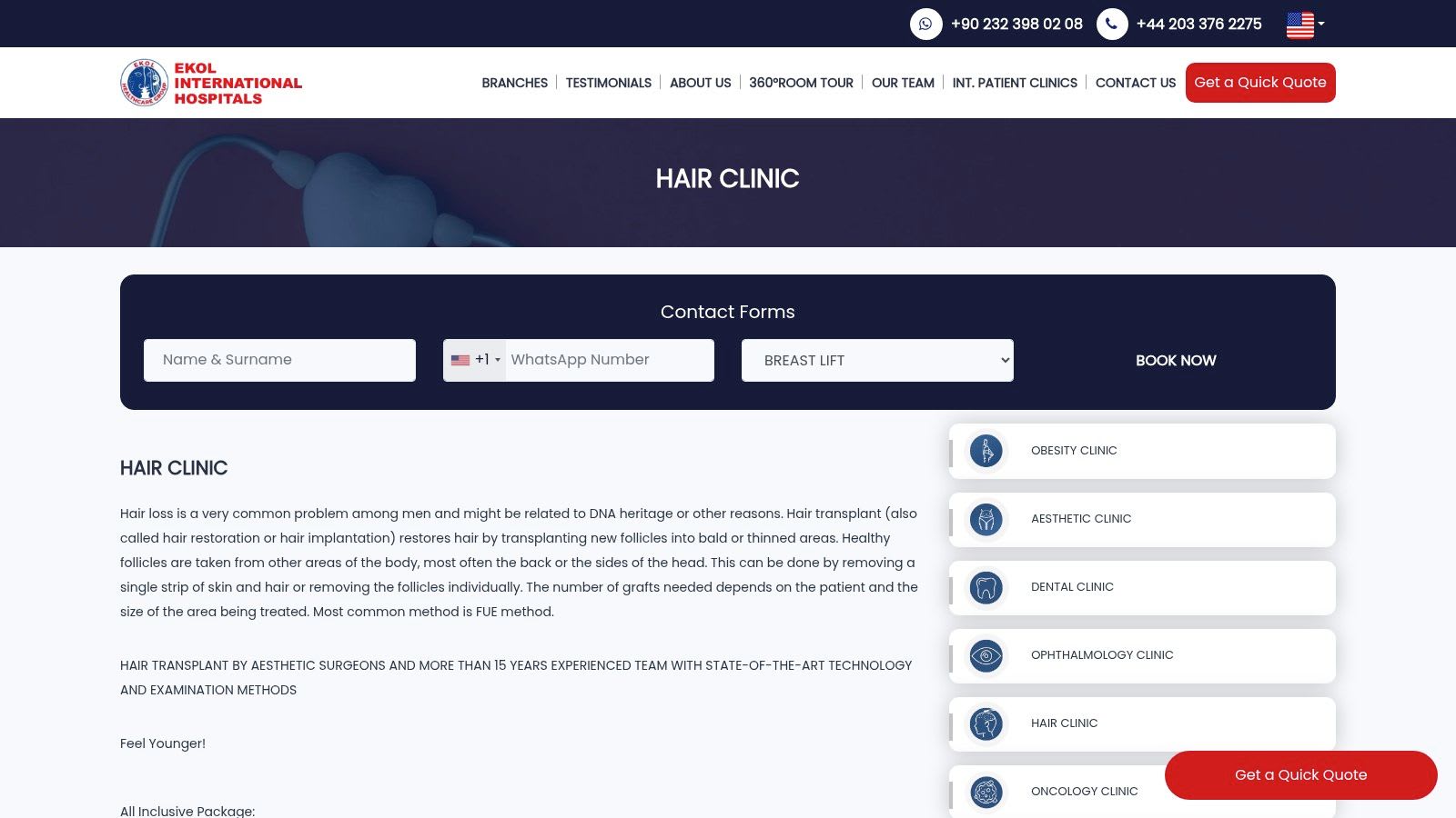 Ekol Hospitals – Hair Clinic (Çiğli / Mavişehir, İzmir)