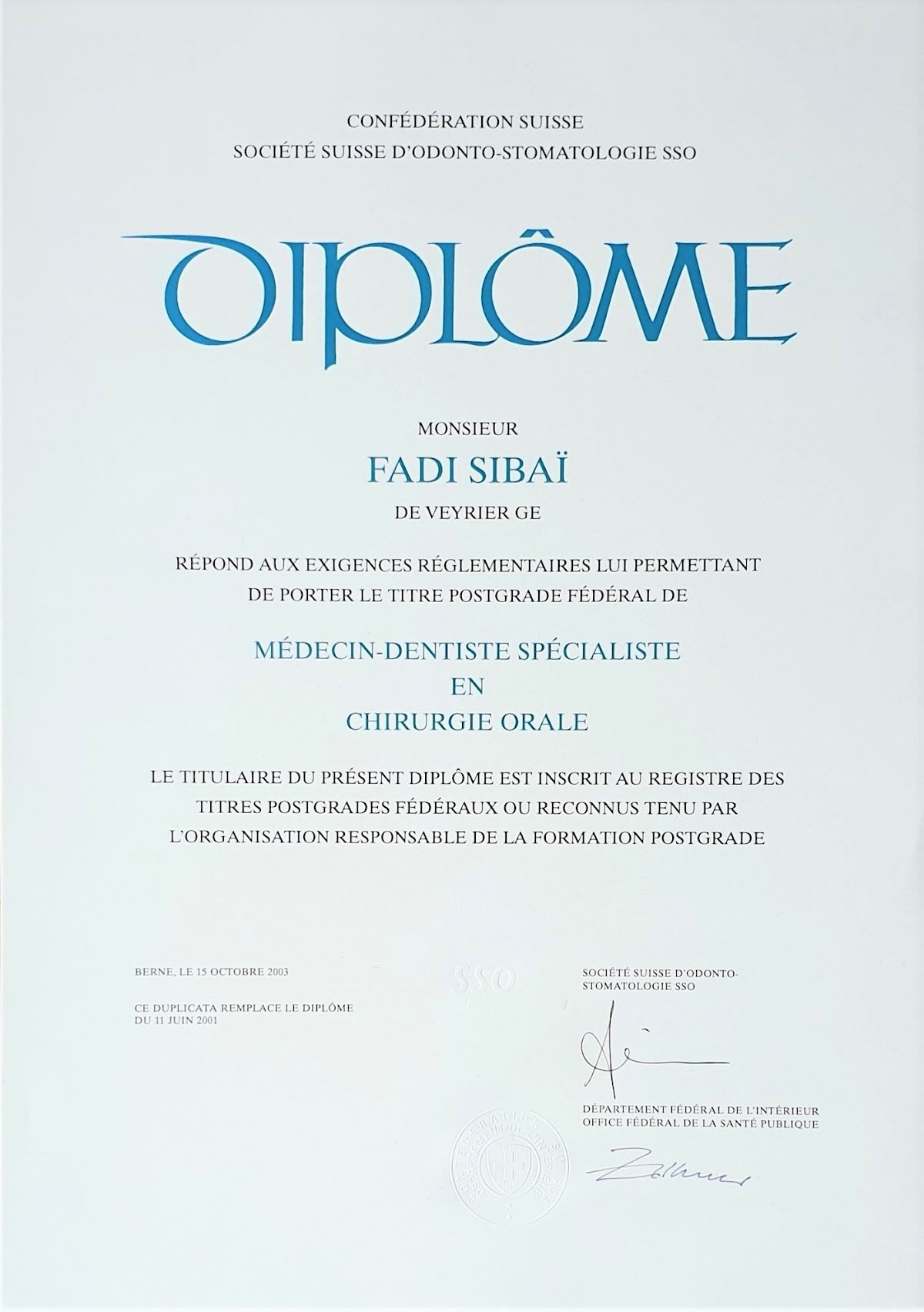 Dr. Fadi Sibaï, chirurgie orale, stomatologie gallery image 5