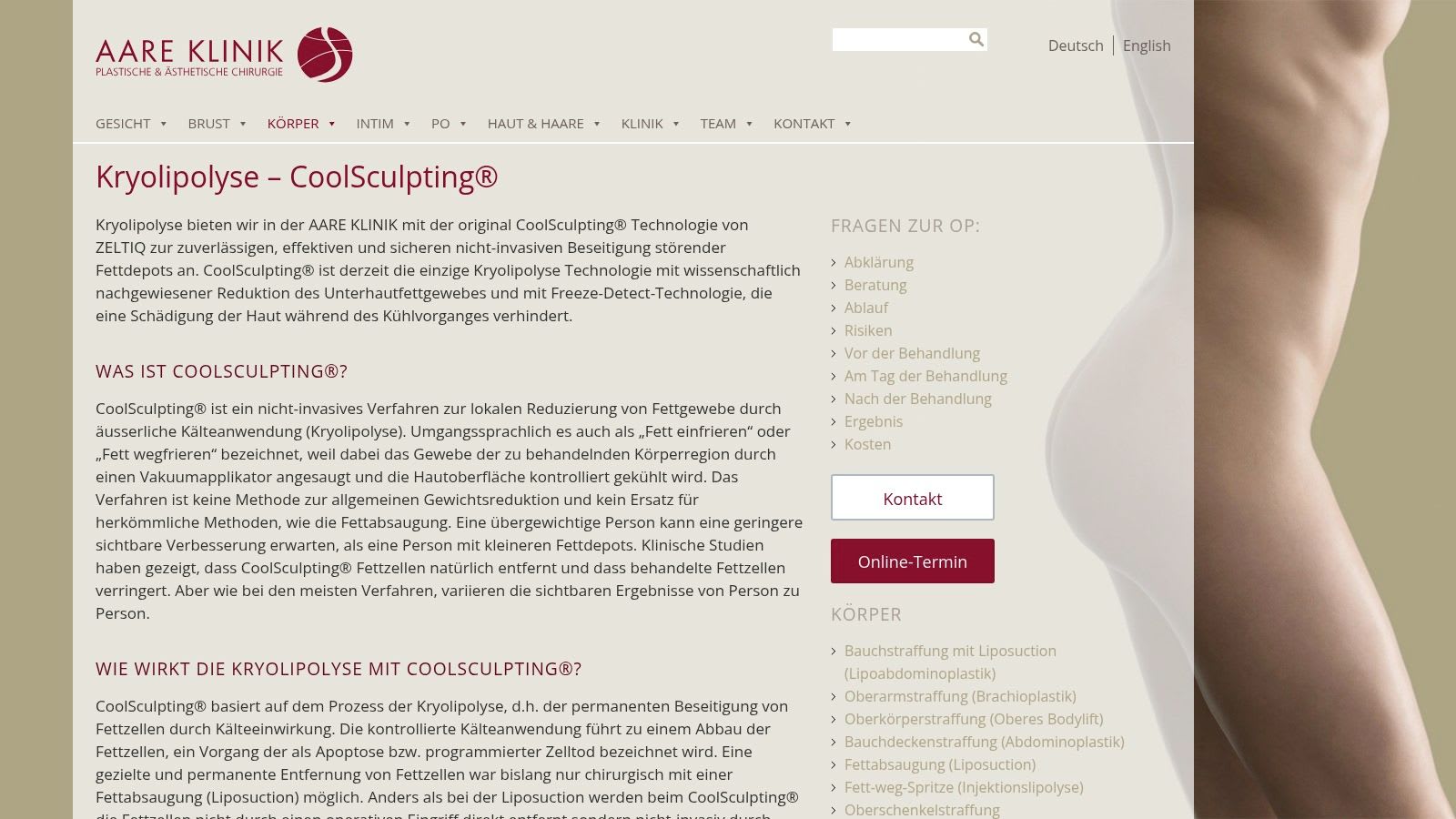 AARE KLINIK (Bern) – CoolSculpting