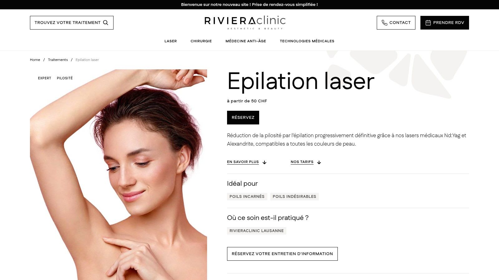 RIVIERAclinic – Centre Laser (Lausanne & Vevey)