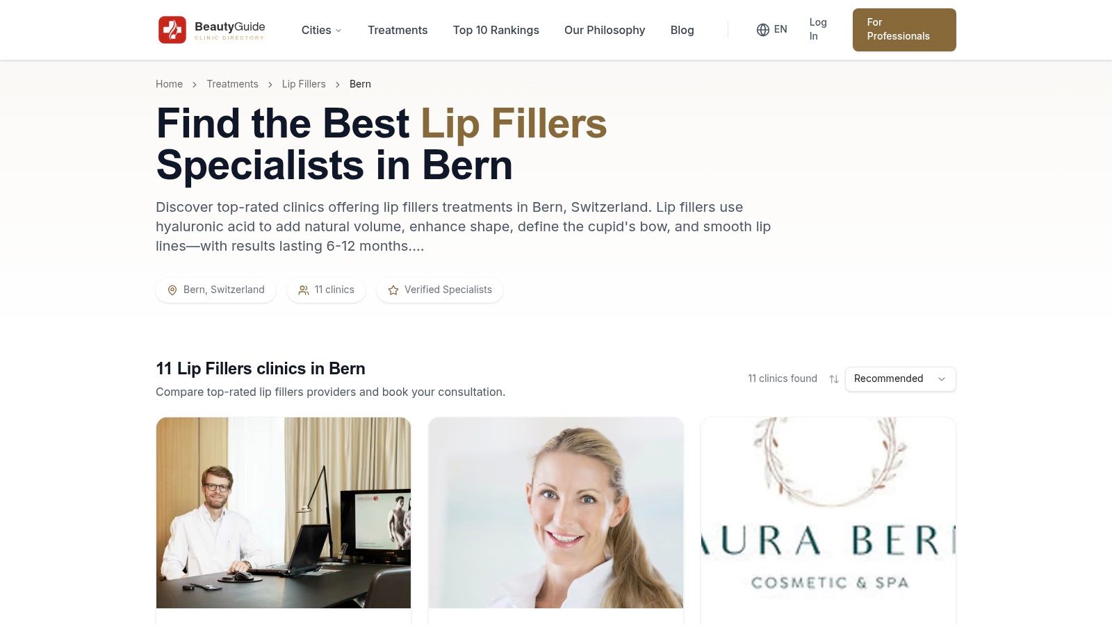 Best Lip Fillers in Bern (2026) | Reviews & Cost