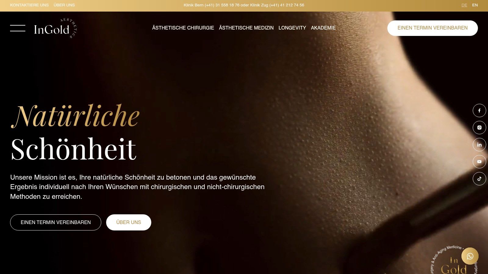 InGold Aesthetics – Klinik Zug
