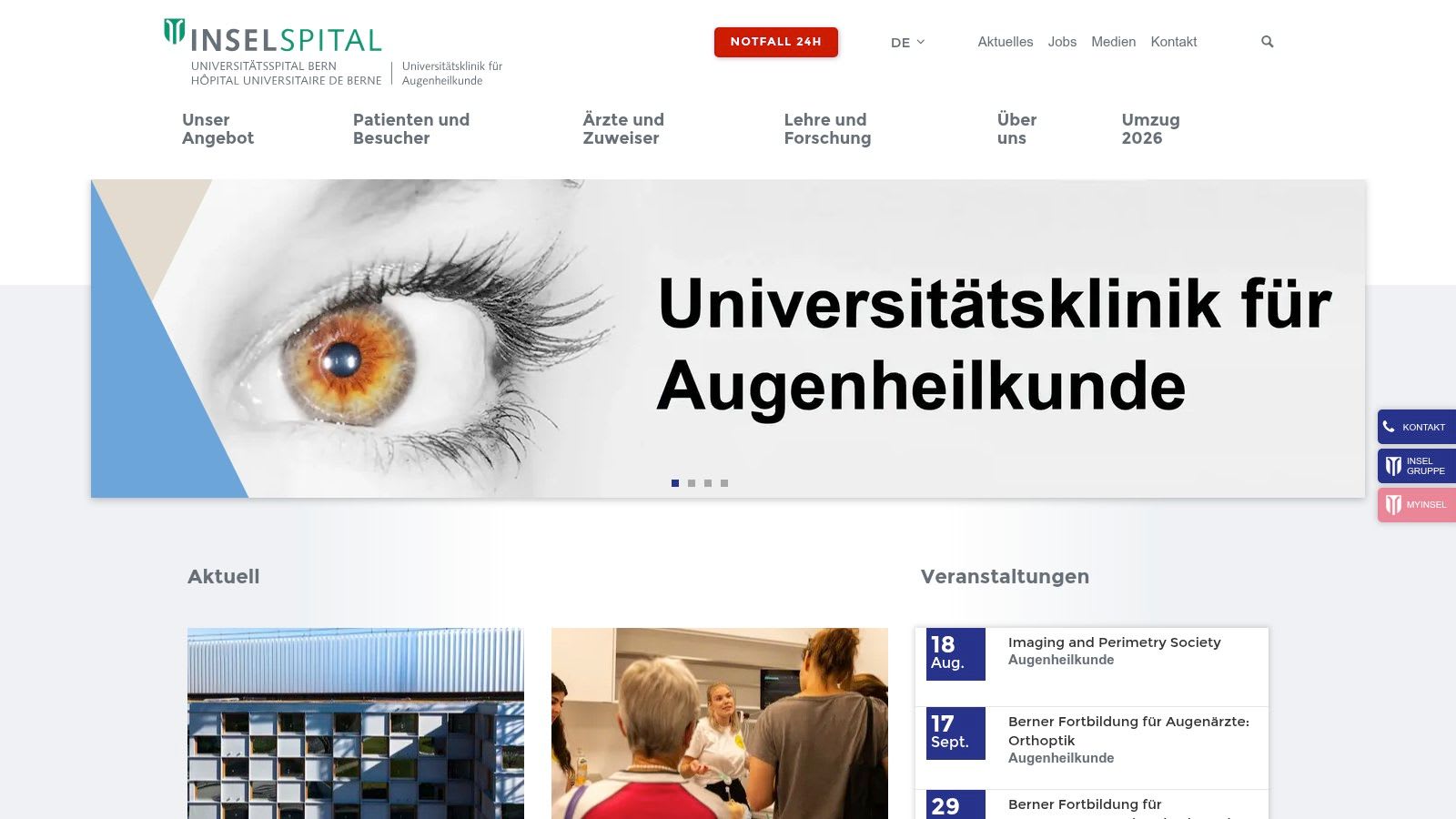University Hospital Bern Inselspital Department of Ophthalmology