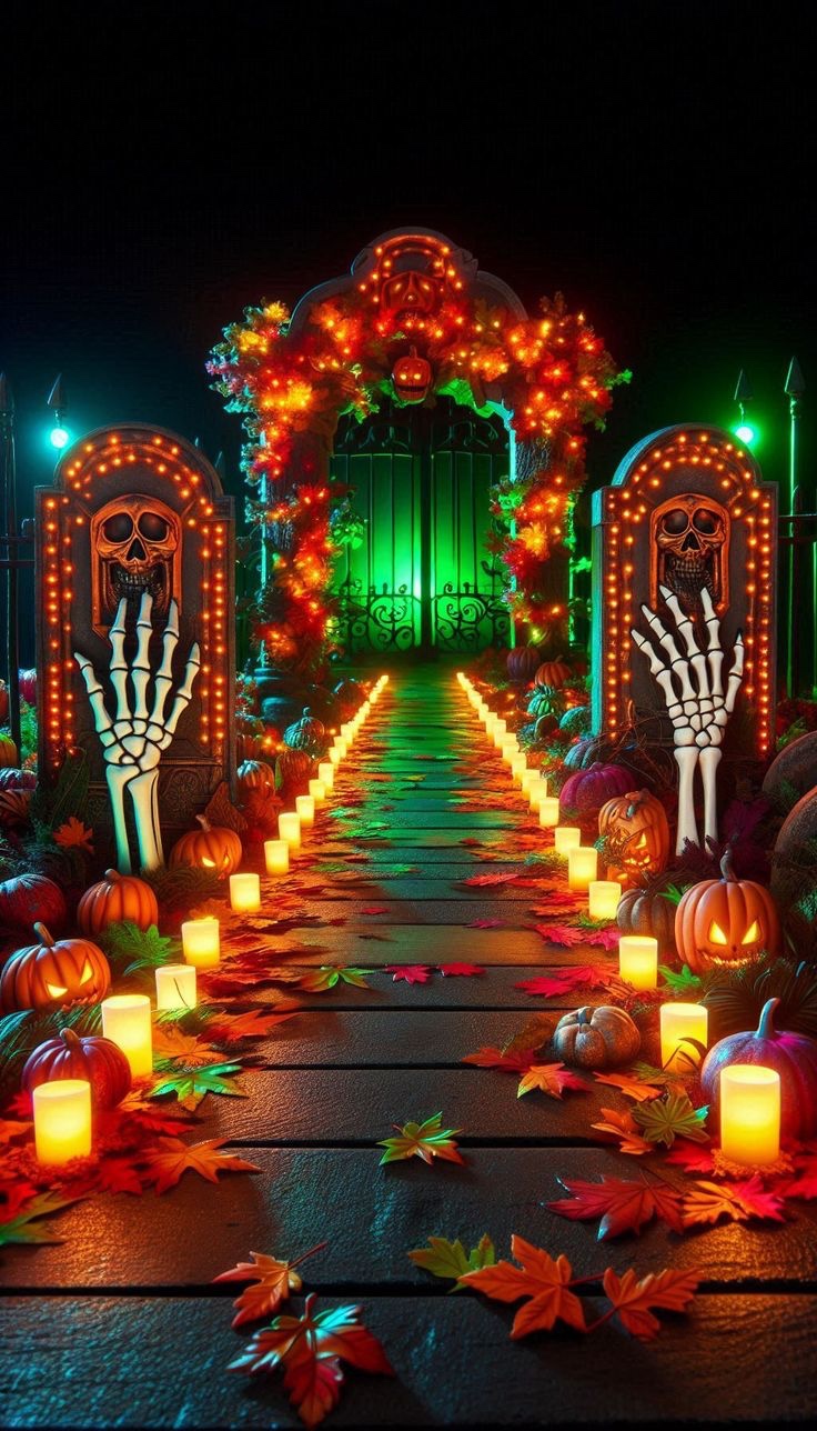 People in costumes on a ramp