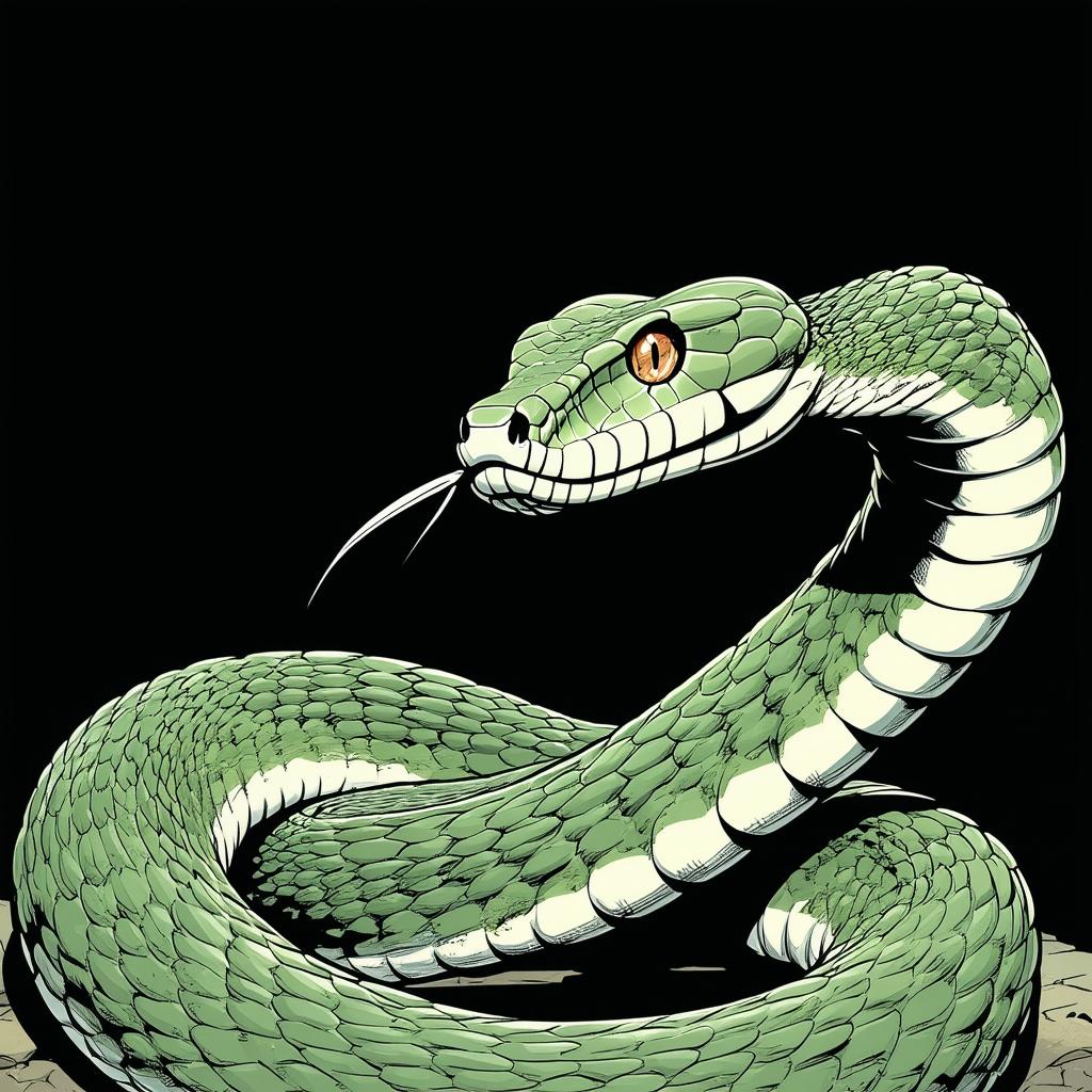 AI-generated image of a snake