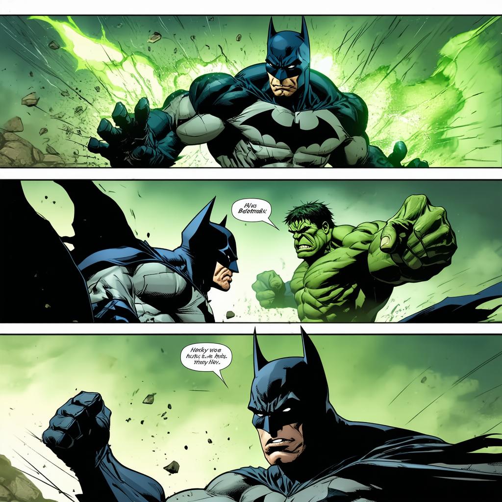 AI-generated image of a hulk comic