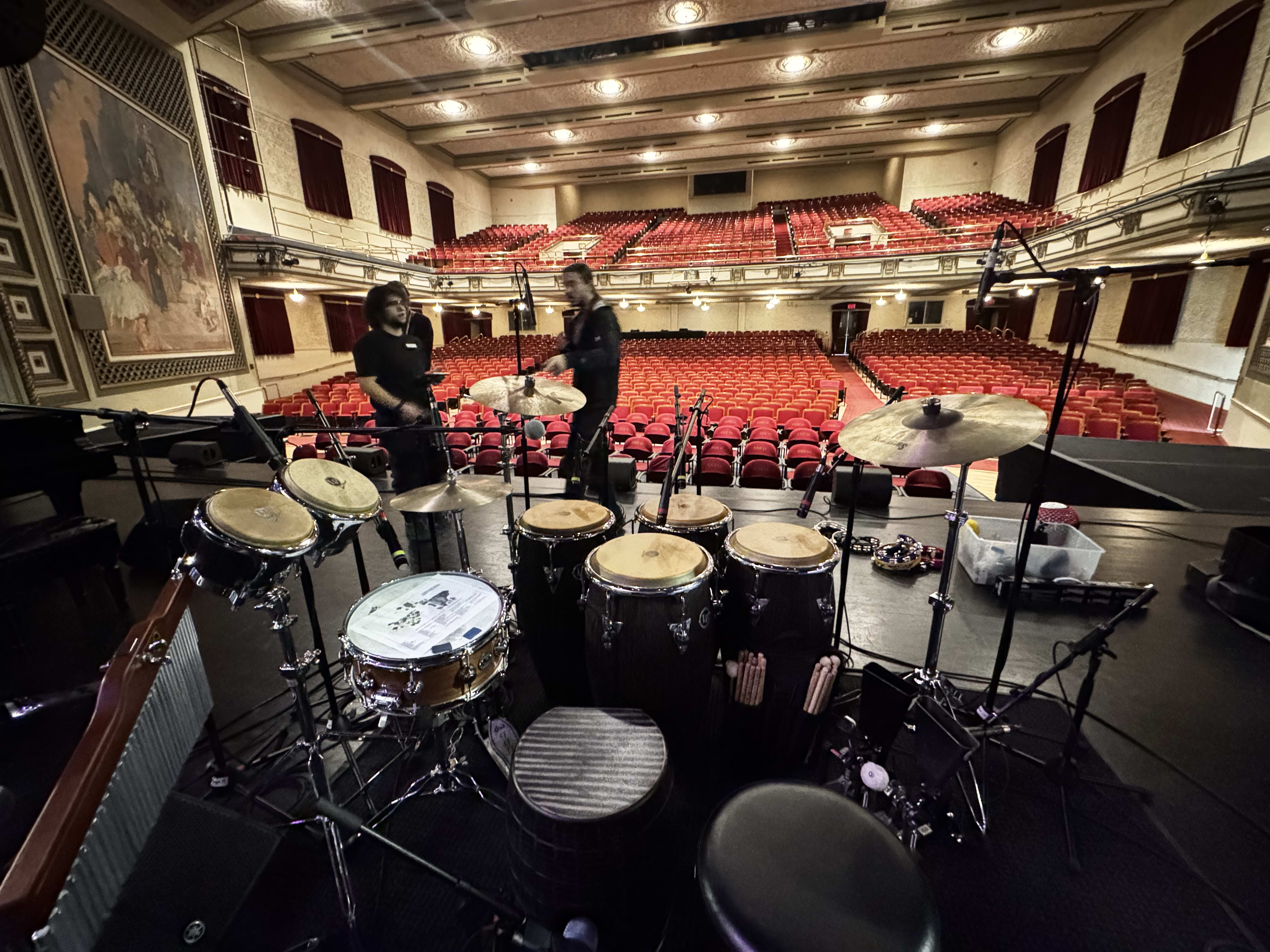 Concert stage production setup