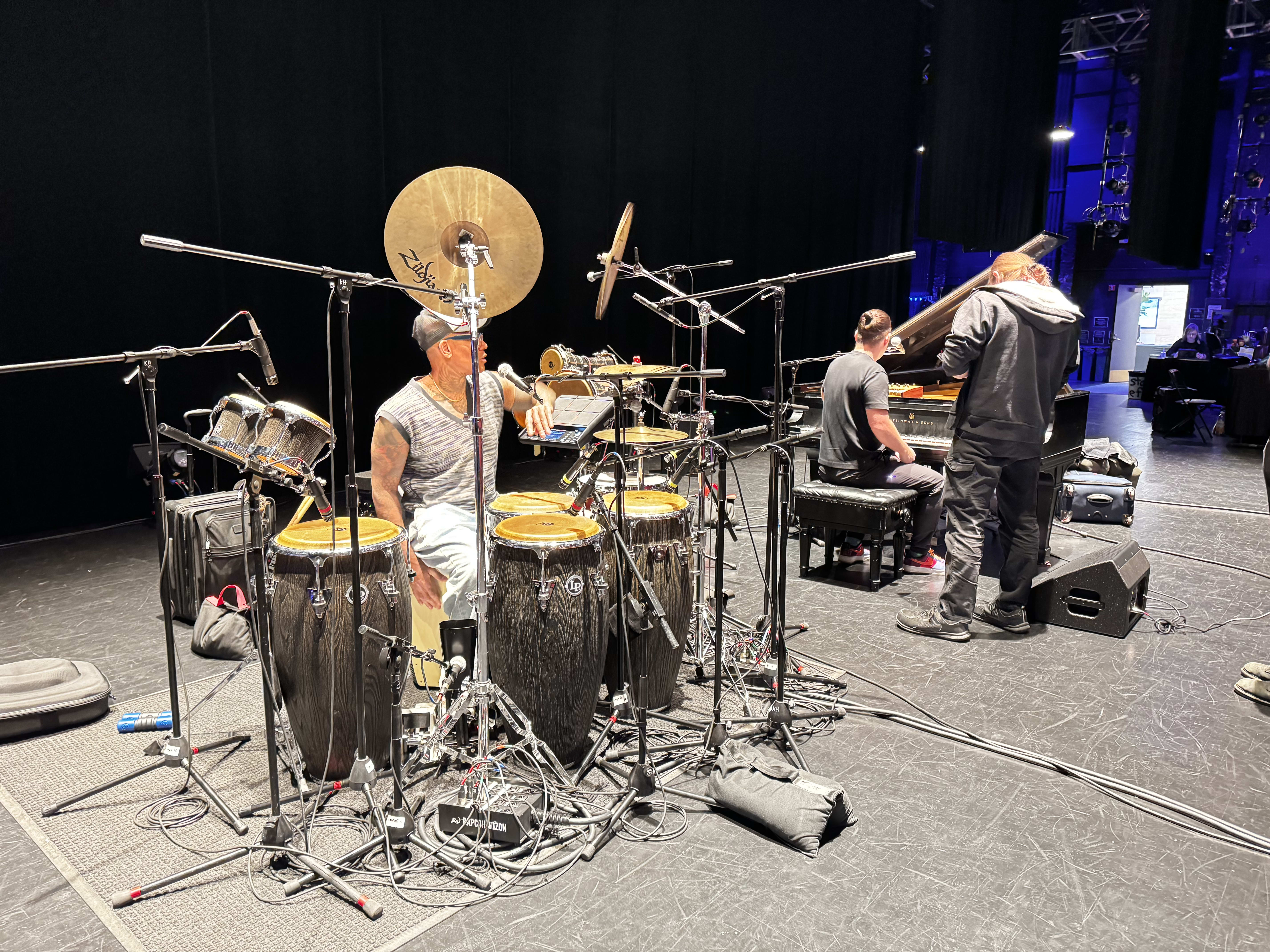 Live drum kit setup