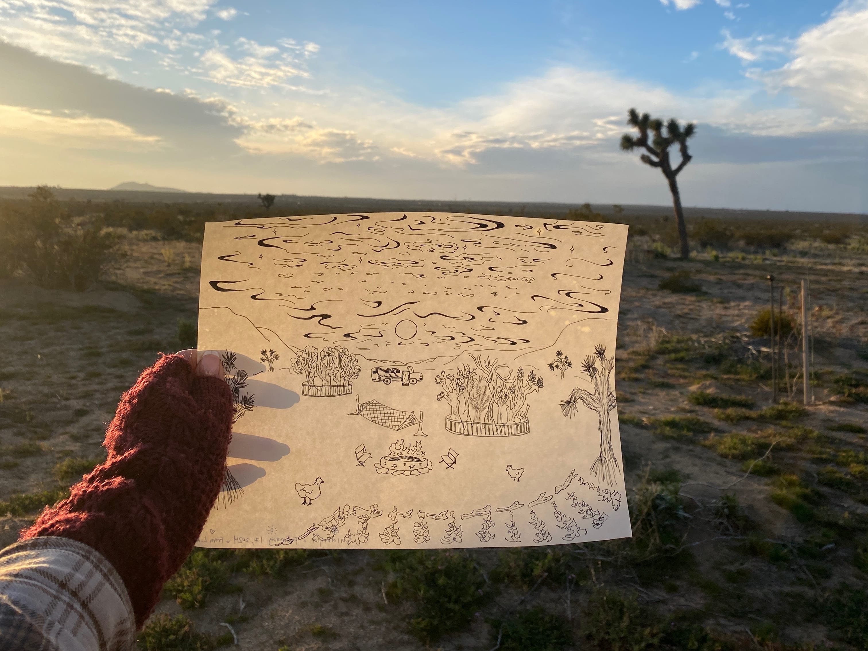 Starry night skoolie art