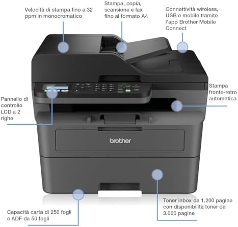 Vue 5 de Brother Mfcldw Multifonction En