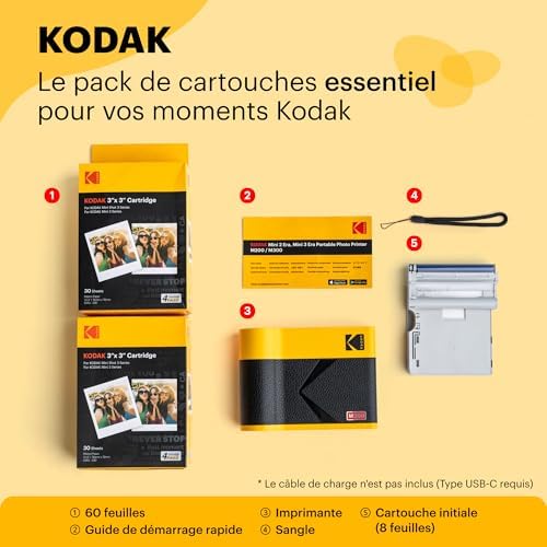 Vue 3 de Kodak Imprimante Photo Mini