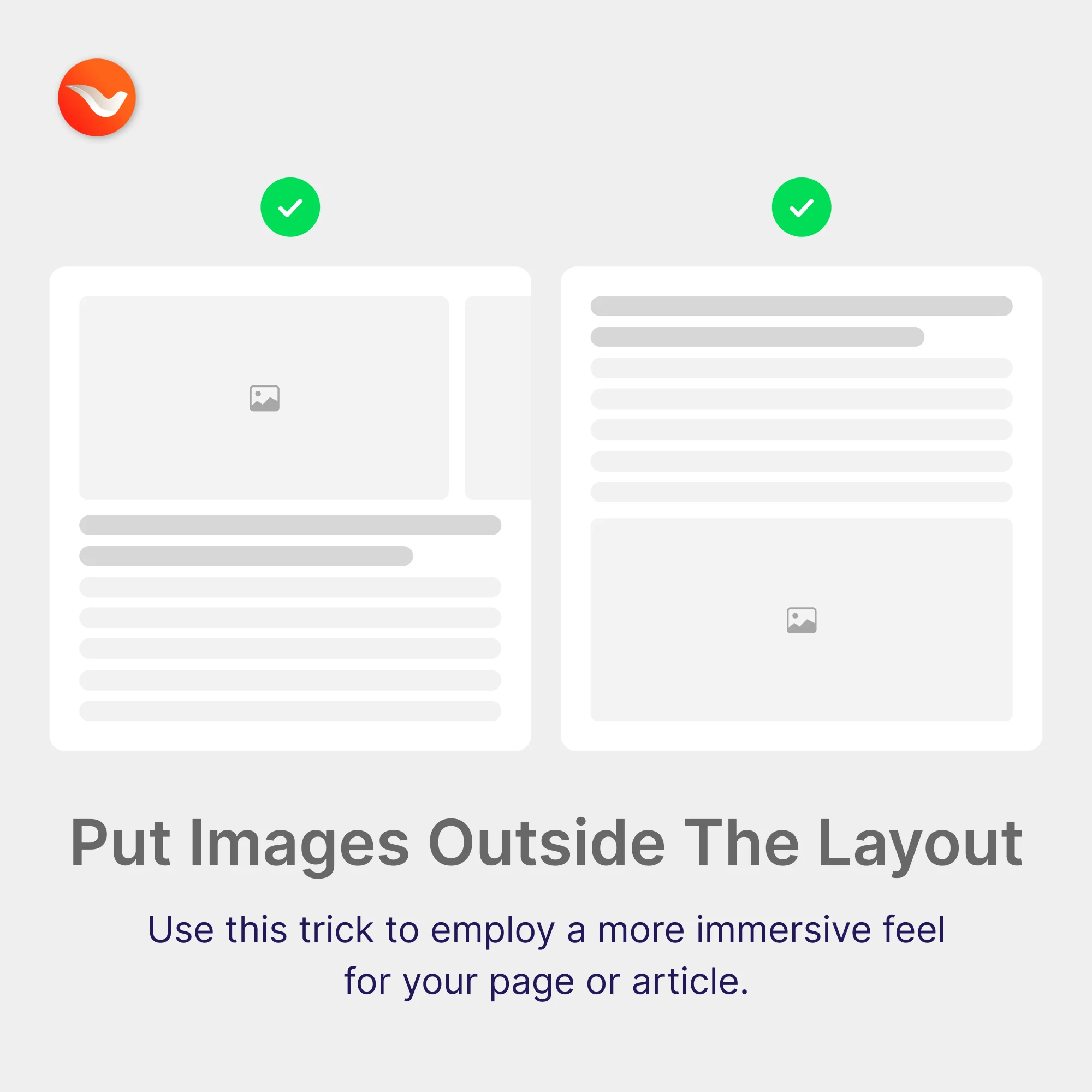 put images outside the layout