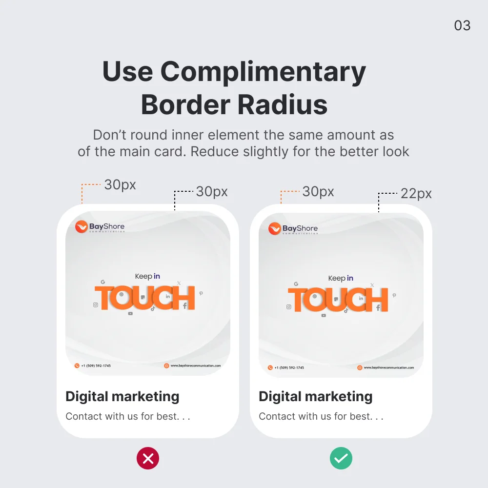 Use Complimentary Border Radius Use Complimentary Border Radius