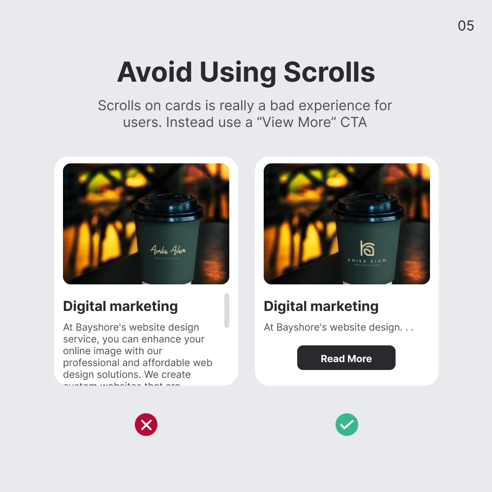 Avoid Using Scrolls Avoid Using Scrolls