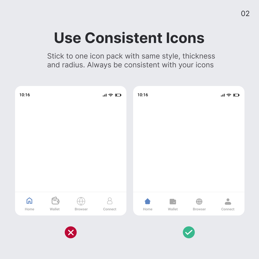 Use Consistent Icons