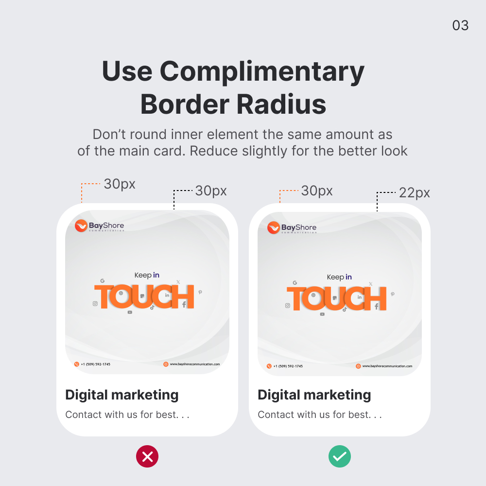 Use Complimentary Border Radius