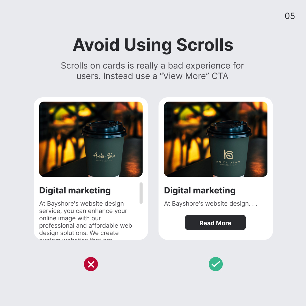 Avoid Using Scrolls