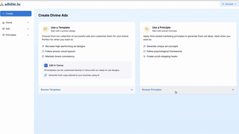 AdBible workflow demonstration