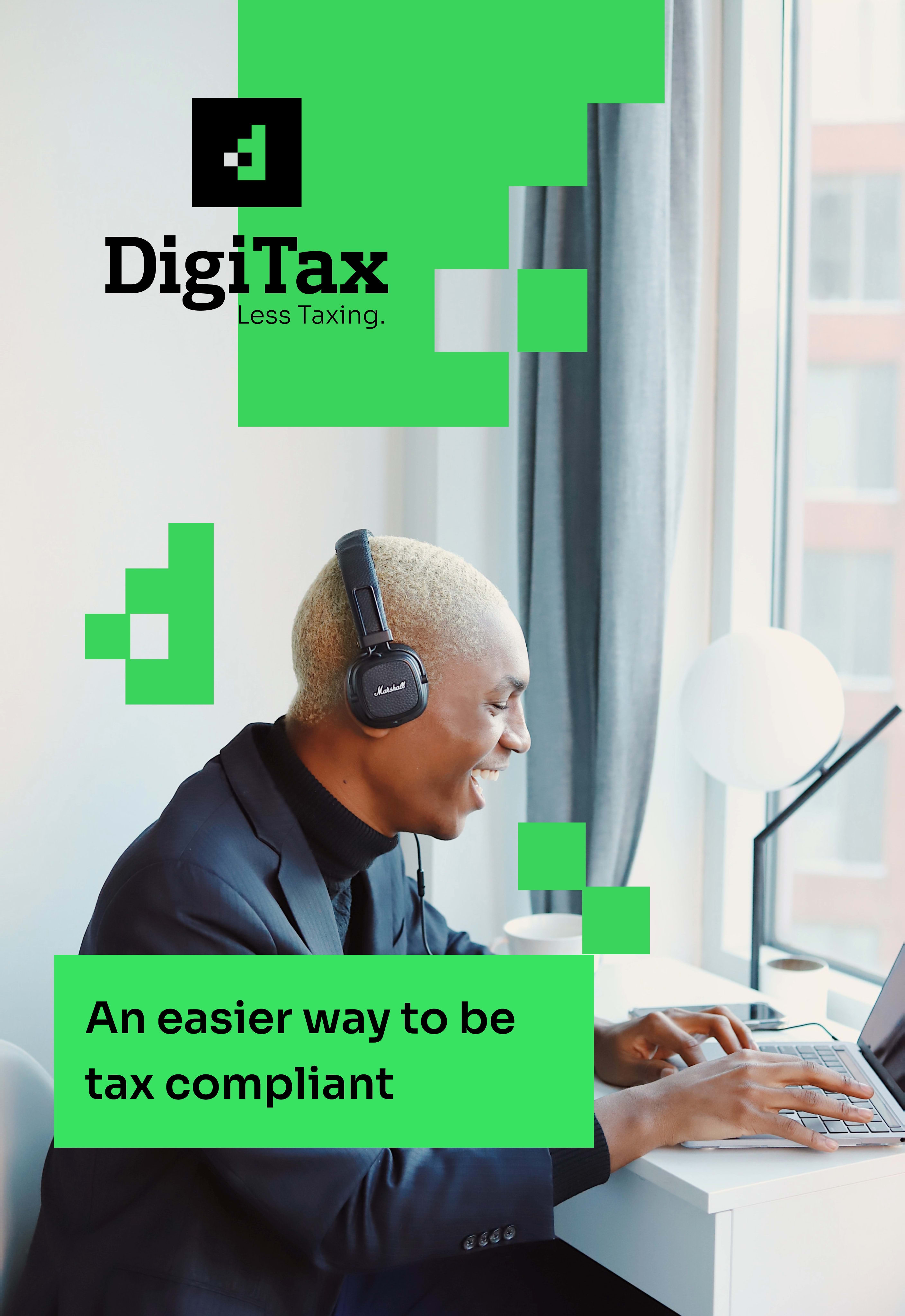 A gentleman using DigiTax on his laptop