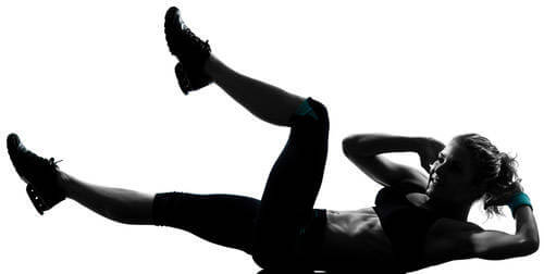 Bicycle crunches