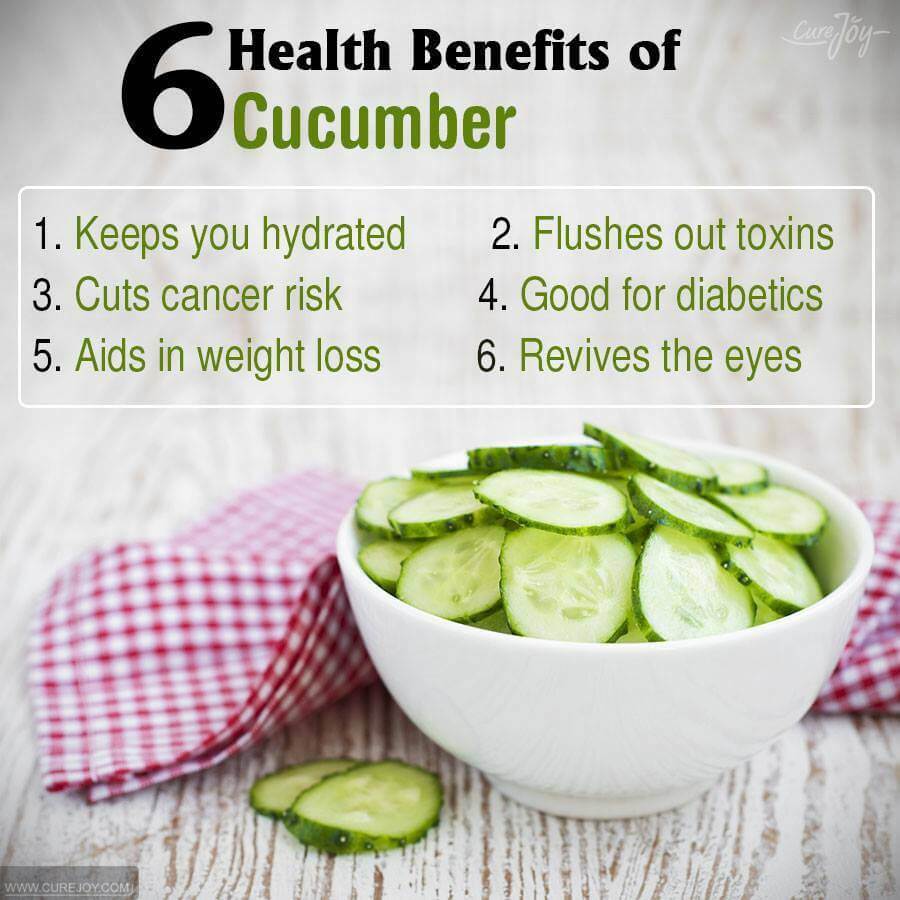 Health benefits of cucumber