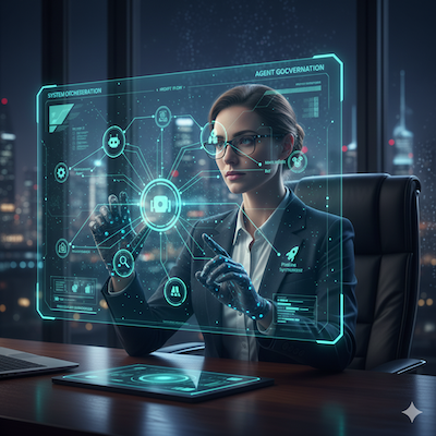 Woman orchestrating multiple automations