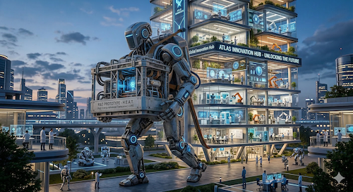 Robot carrying a load