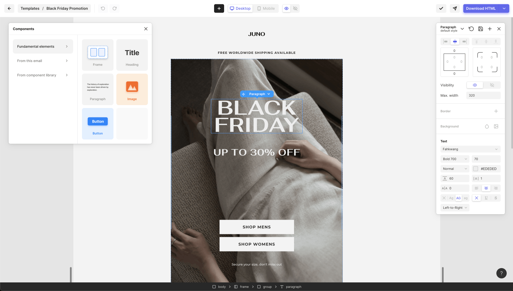 Tabular β the mobile email design tool