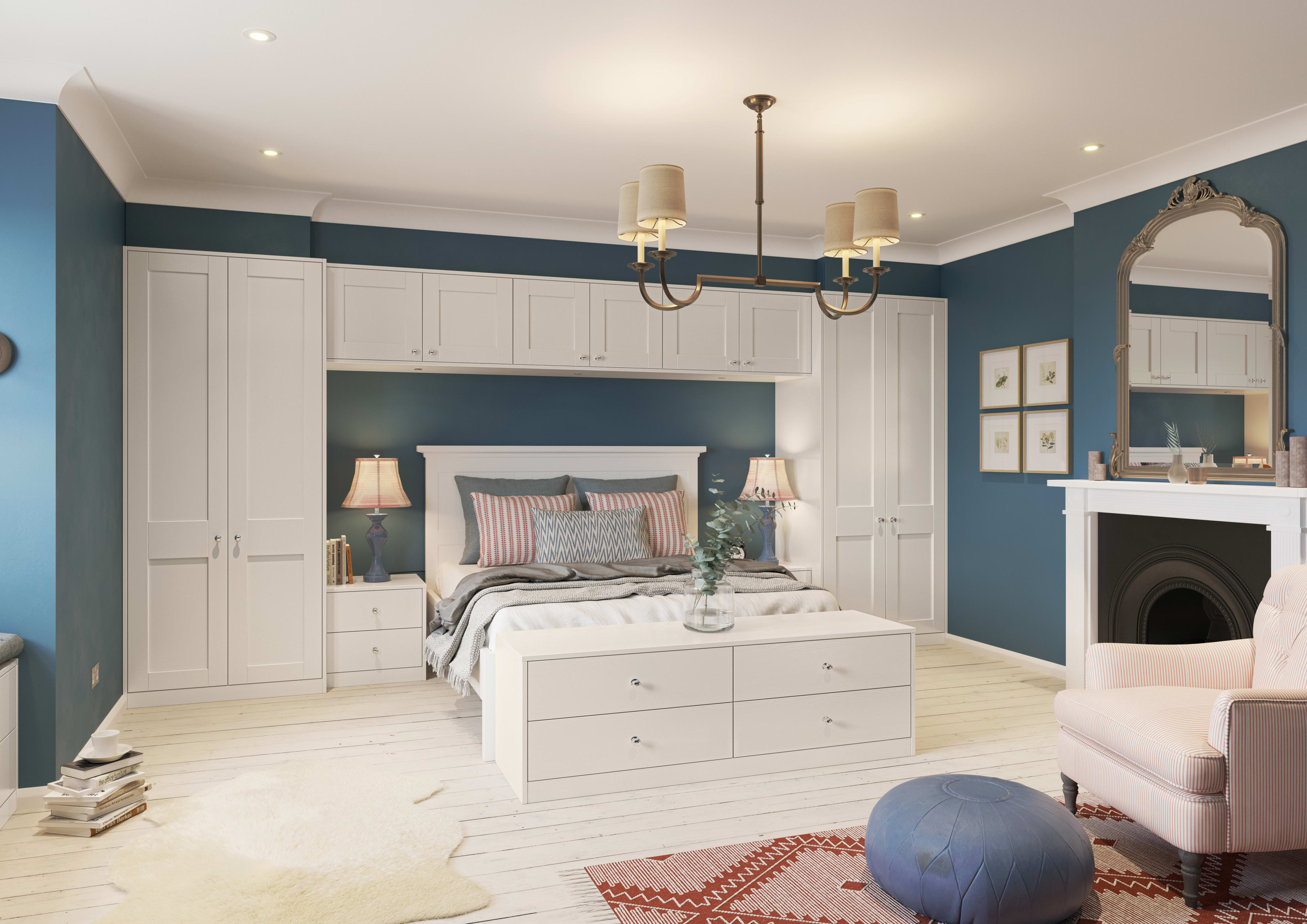 Here is a Image of a light midsomer bedroom.