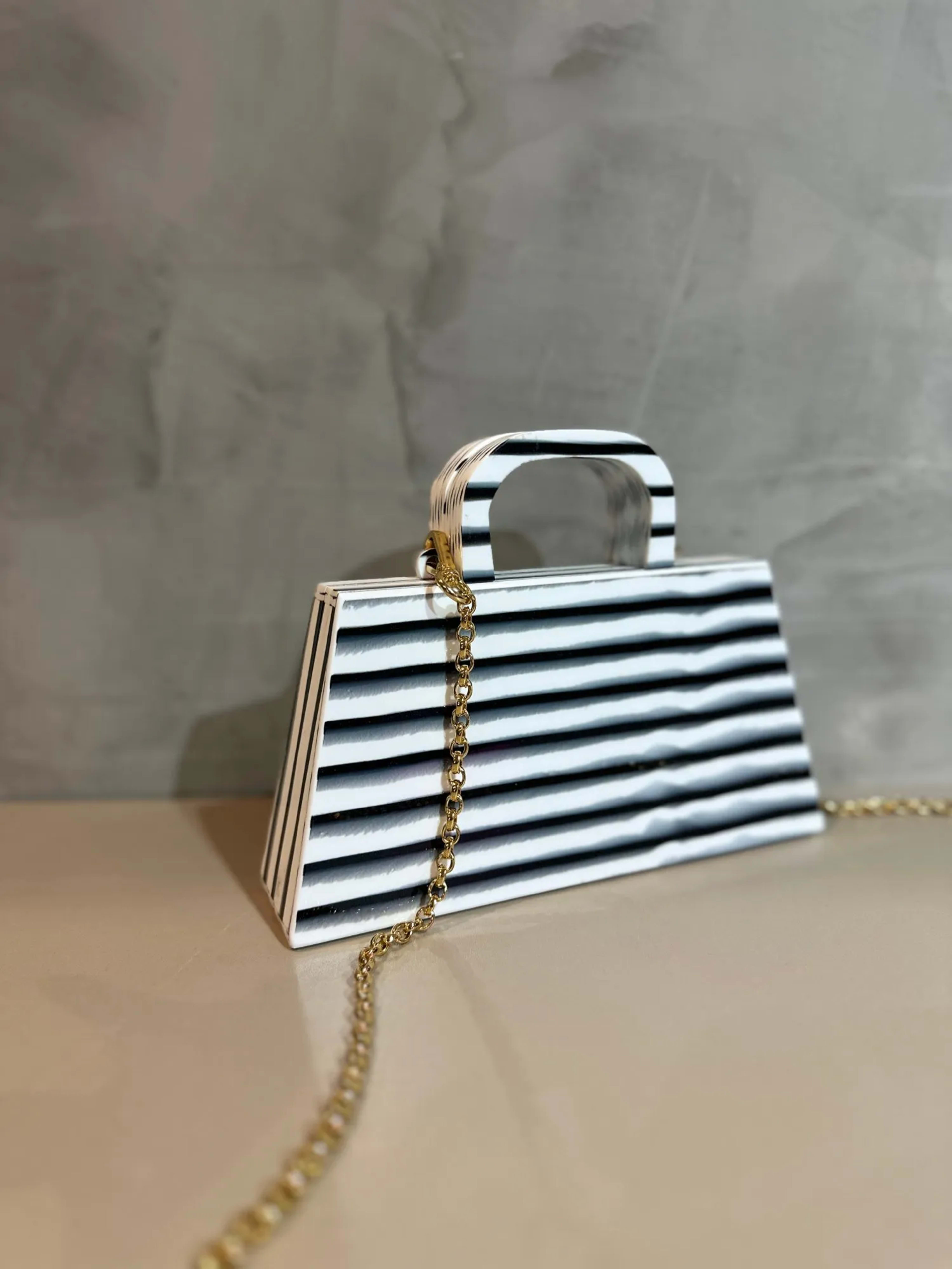 Striped Triangle Bag