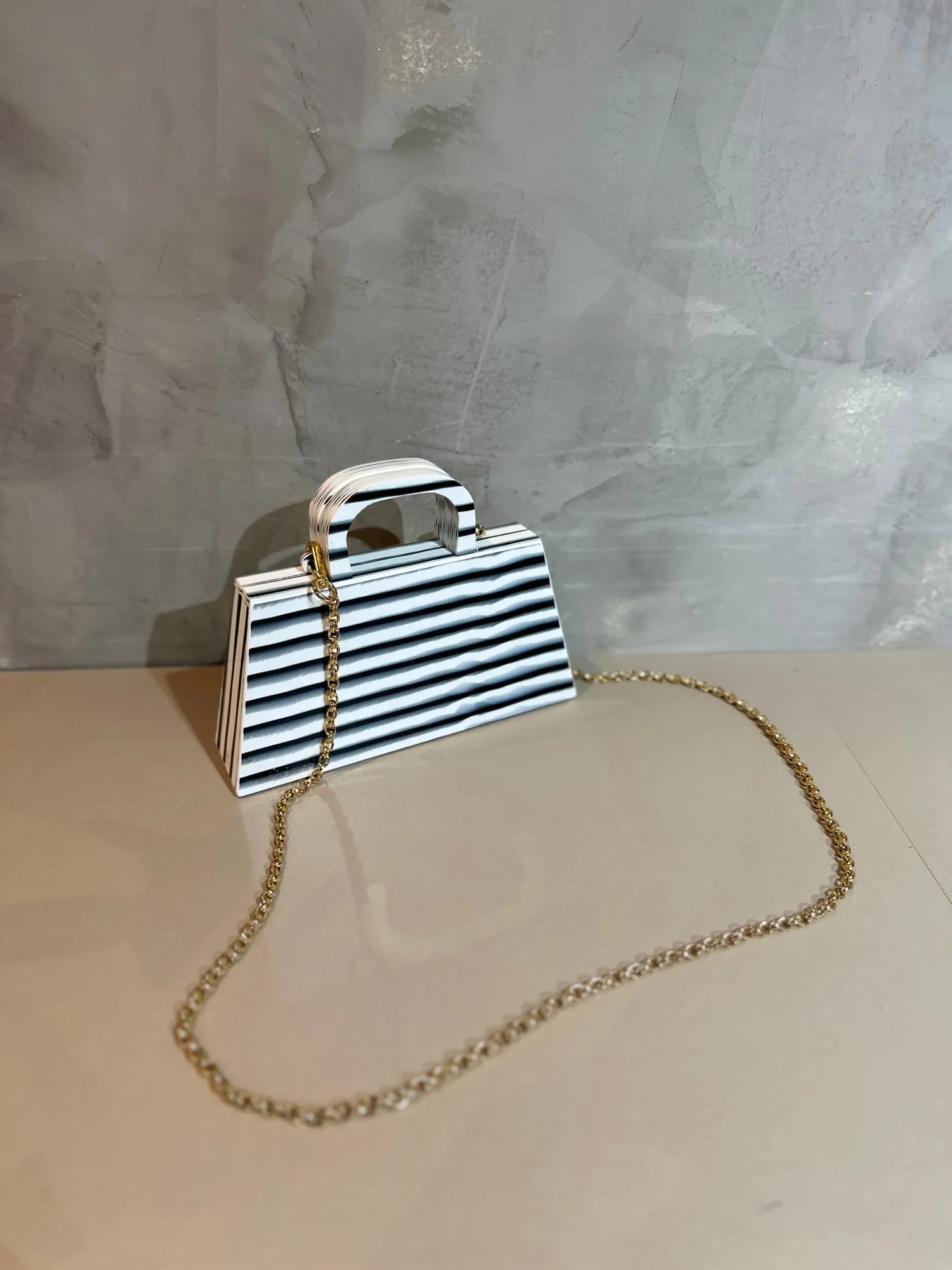 Striped Triangle Bag
