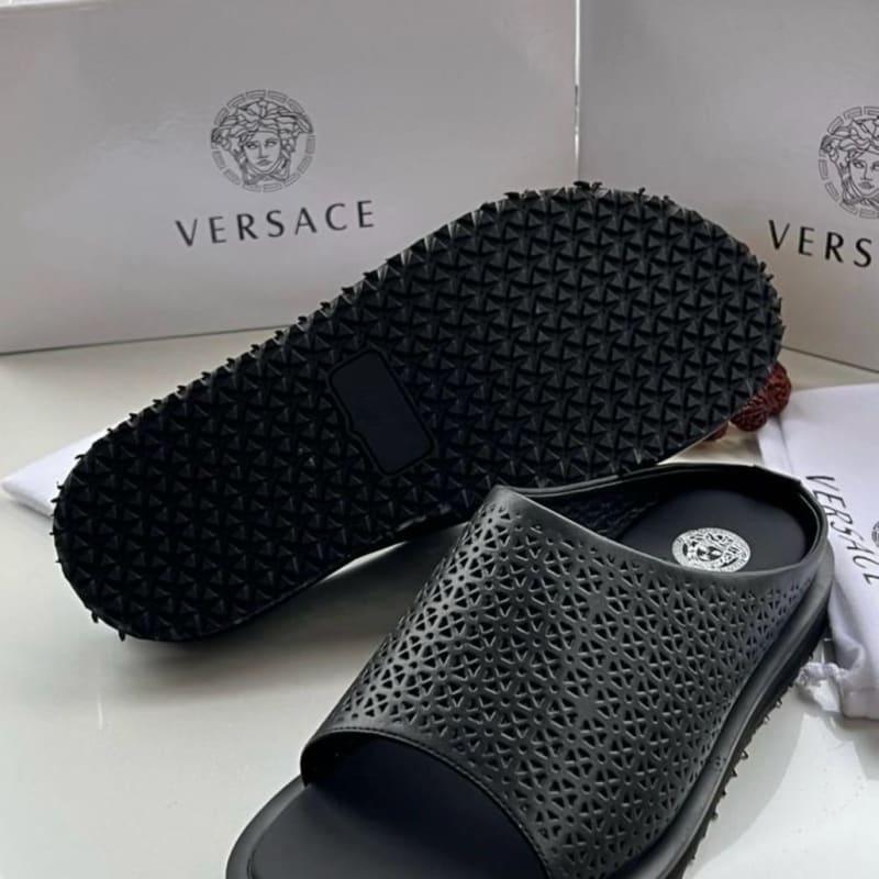 VERSACE PALAZZO SLIDES (BLACK)