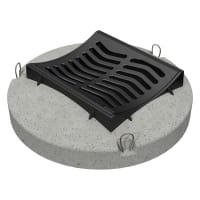 ACO Einlaufrost gewölbt ER.235 NW 520/455 C250 mit Betonsockel